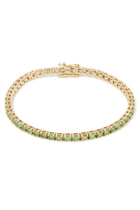 Thicc Green Garnet Tennis Bracelet